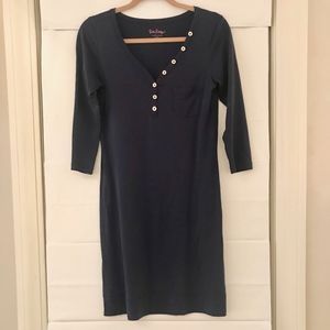 Lilly Pulitzer Navy 3/4 Sleeve Cotton Dress